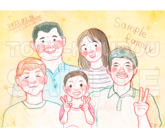 似顔絵・家族のイラスト3000円~描きます